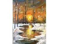 Деница Гарелова картина 30/40 ”Кратка зимна приказка”