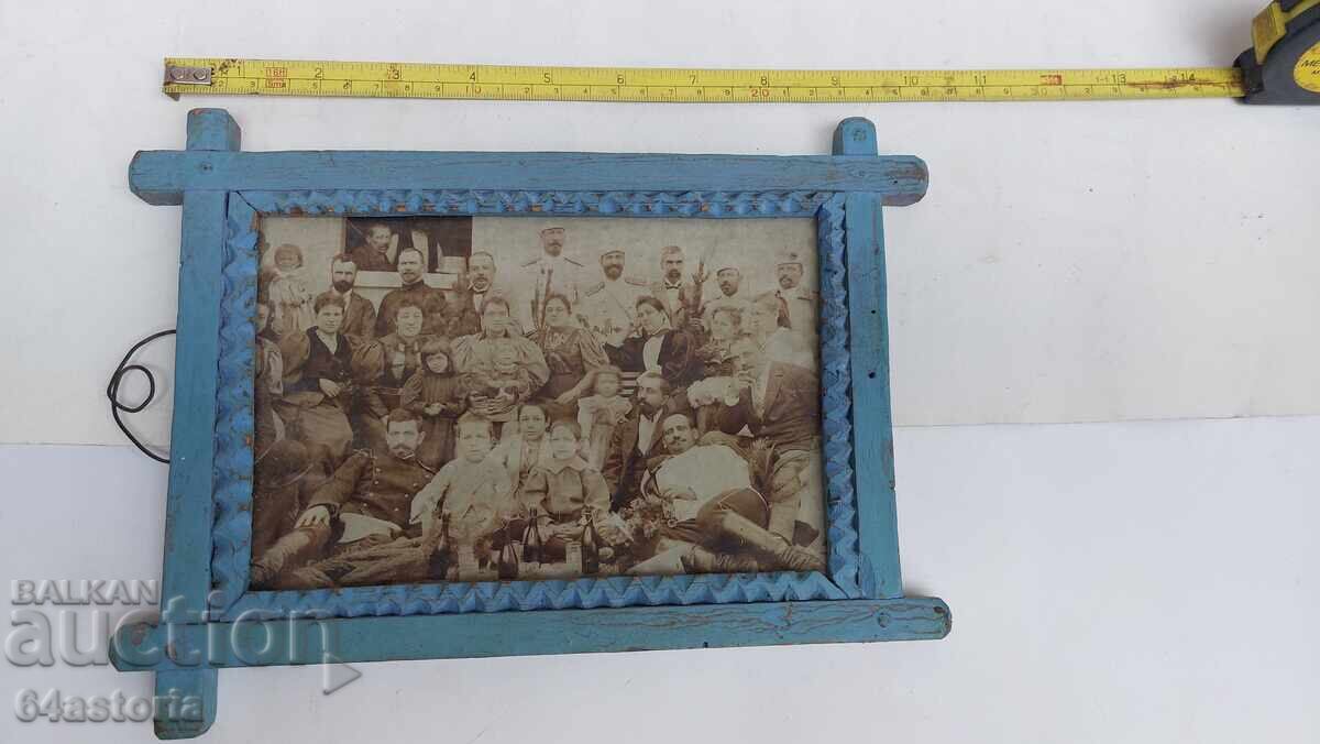 Fotografie, ramă, primitiv, sculptură ciobănească, ofițer Fotografie, ramă, primitiv, sculptură ciobănească, ofițer