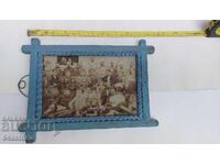 Fotografie, ramă, primitiv, sculptură ciobănească, ofițer