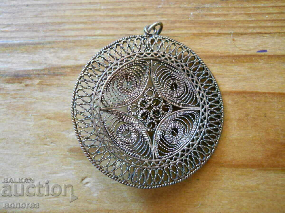 Antique silver filigree pendant with price € 30.60 | 59.85 BGN