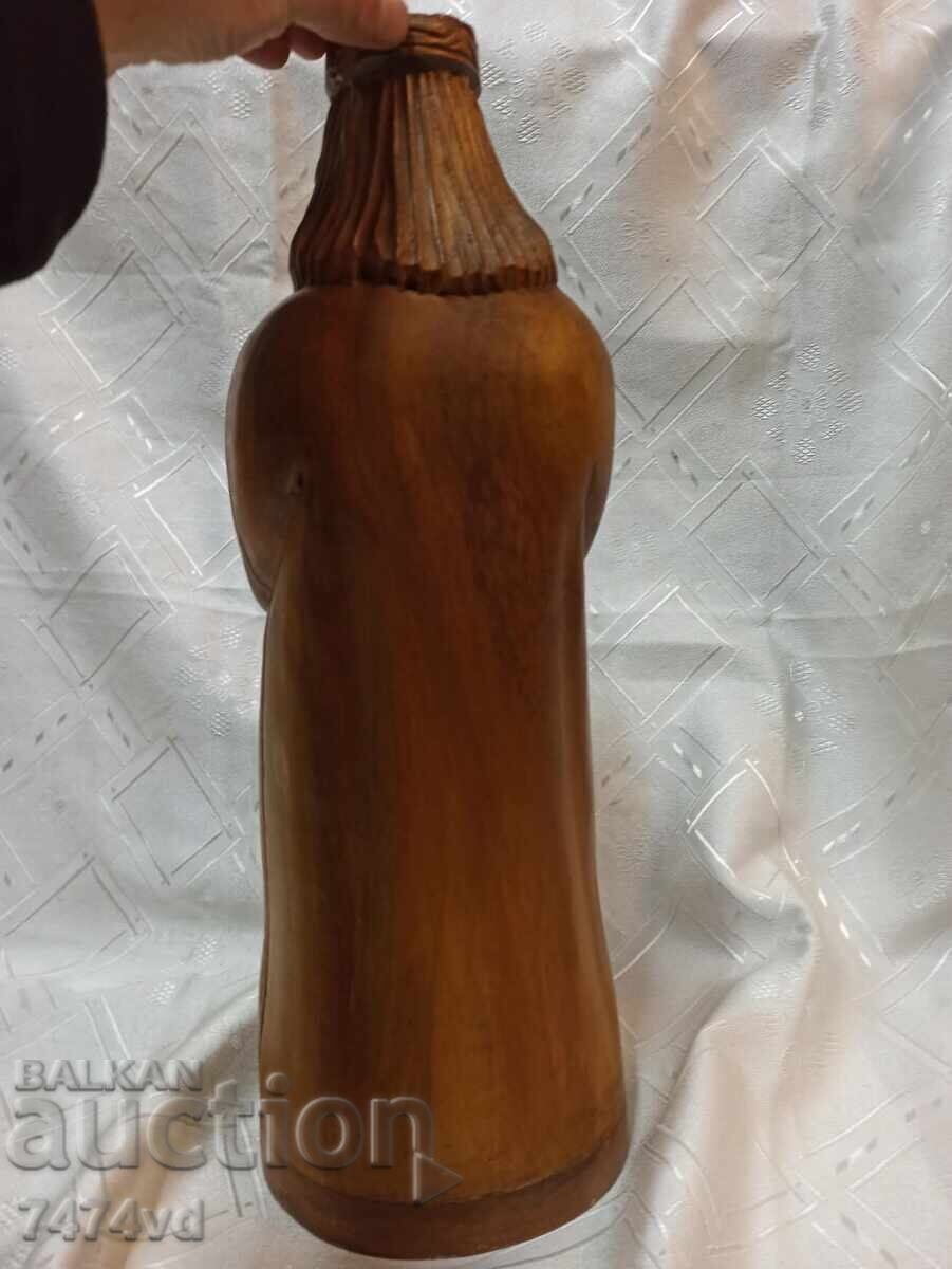 Licitație Sculptură masivă din lemn - sfânt sau țar, suport pentru sticlă Licitație Sculptură masivă din lemn - sfânt sau țar, suport pentru sticlă