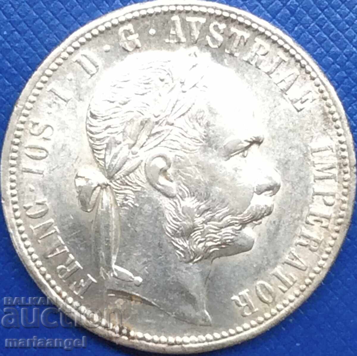 Auction 1 florin 1880 Austria Franz Joseph silver Auction 1 florin 1880 Austria Franz Joseph silver