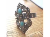 Star ring with turquoise