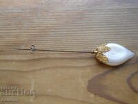 Antique gold-plated hat pin