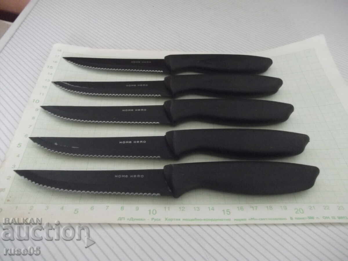 Auction  Lot of 5 "HOME HERO" kitchen knives