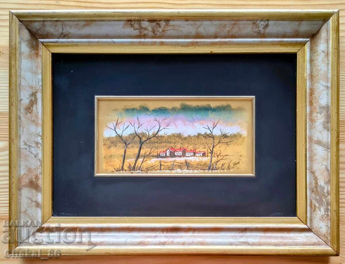 Mare lucrare originală cu folie de aur!