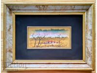 Mare lucrare originală cu folie de aur!