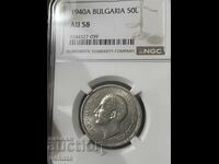 50 Leva 1940 AU58 NGC