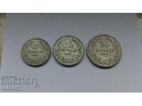 Lot of coins from 5, 10, and 20 stotinki, 1913