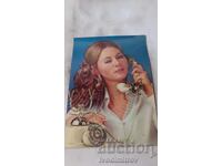 Stereocard Girl talking on the phone