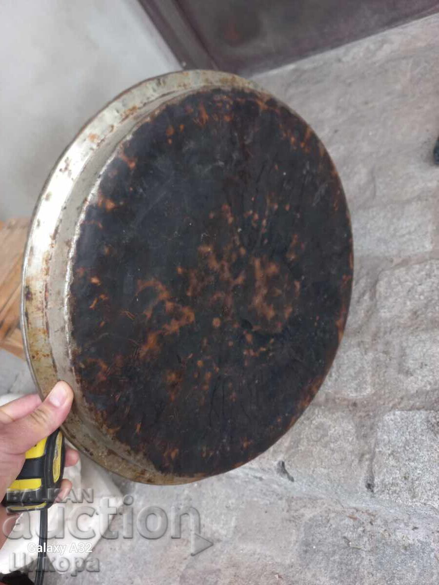 Large Old Copper Pan Sahan Blue Copper - 5