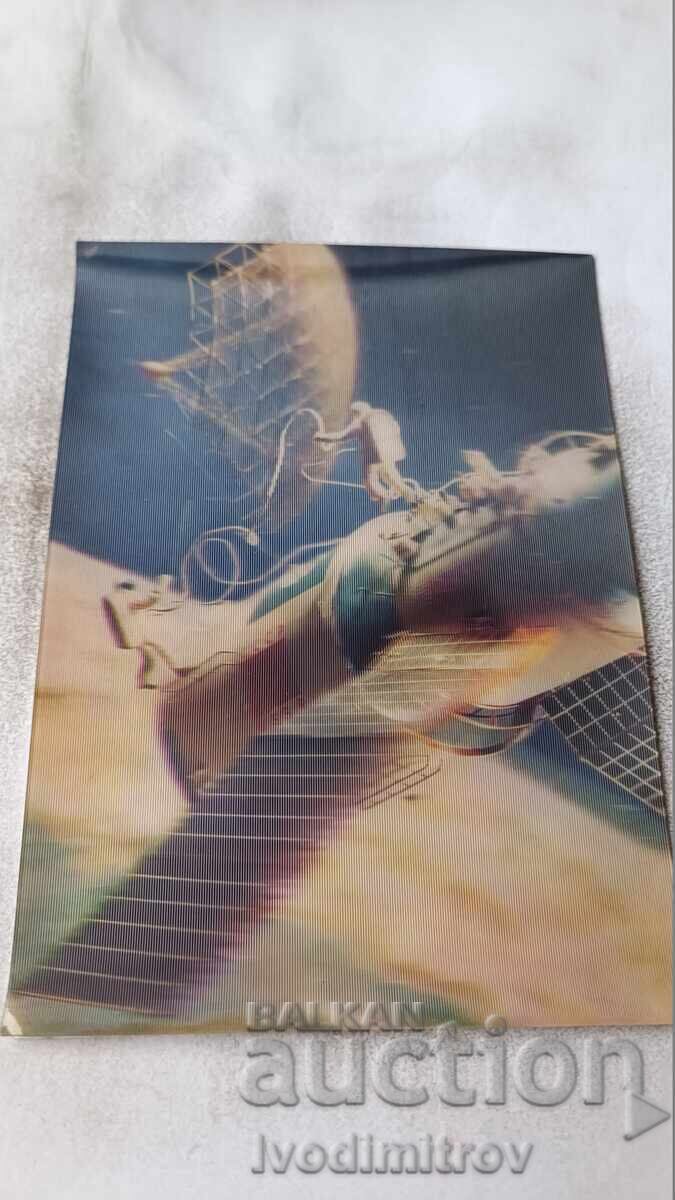 Stereocard Astronauts V. Lyakhov and V. Ryumin 1981 Stereocard Astronauts V. Lyakhov and V. Ryumin 1981