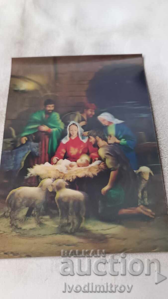 Stereo Card The Nativity of Jesus Toppan Made in Japan