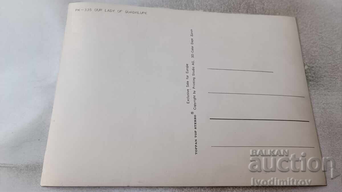 Στερεοσκοπική κάρτα Παναγίας της Γουαδελούπης με τιμή 2.45 BGN | € 1.25