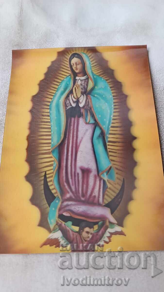 Στερεοσκοπική κάρτα Παναγίας της Γουαδελούπης