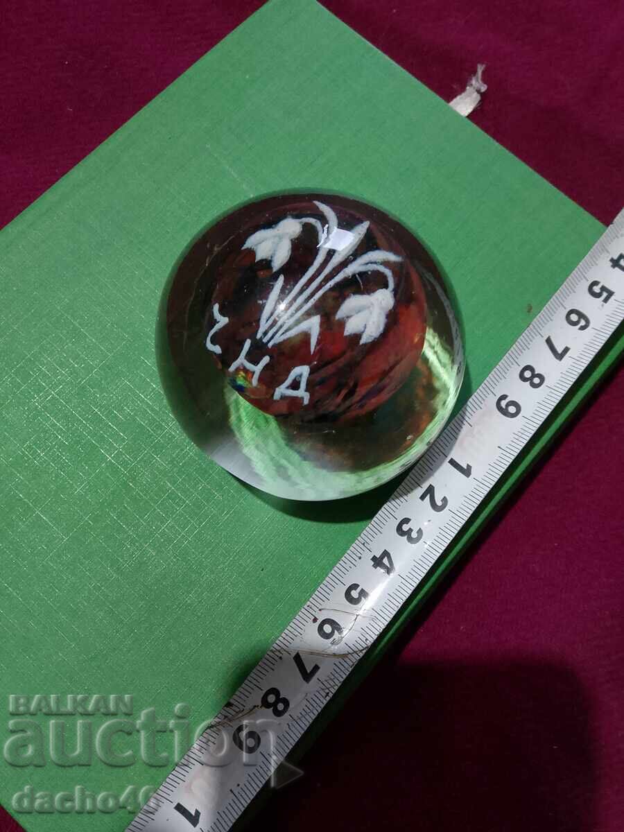 Presărtător original bulgăresc vechi, cu ghiocei, sticlă - 6 Presărtător original bulgăresc vechi, cu ghiocei, sticlă - 6