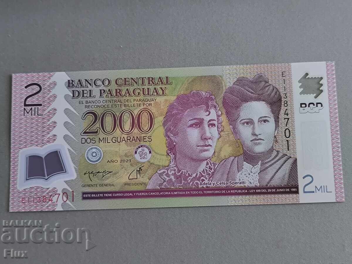 Τραπεζογραμμάτιο - Παραγουάη - 2000 πέσος UNC | 2023 Τραπεζογραμμάτιο - Παραγουάη - 2000 πέσος UNC | 2023