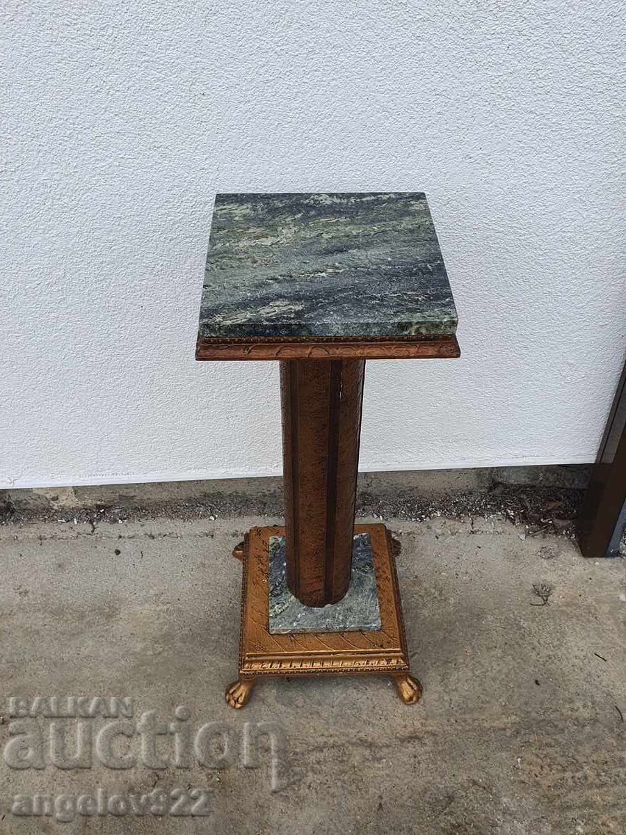 Piedestal vintage superb cu blaturi din marmură!!! - 5