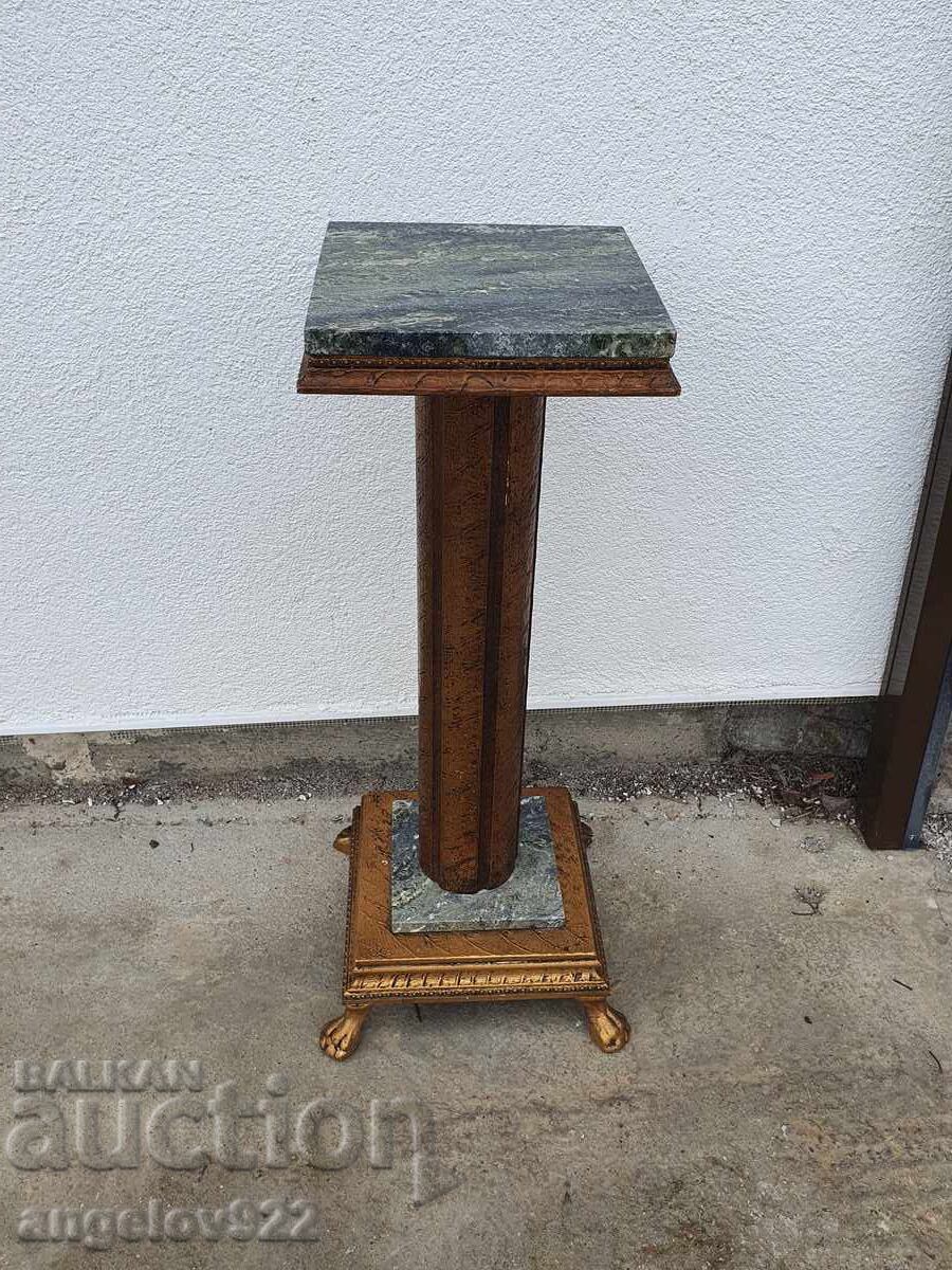 Piedestal vintage superb cu blaturi din marmură!!! - 6
