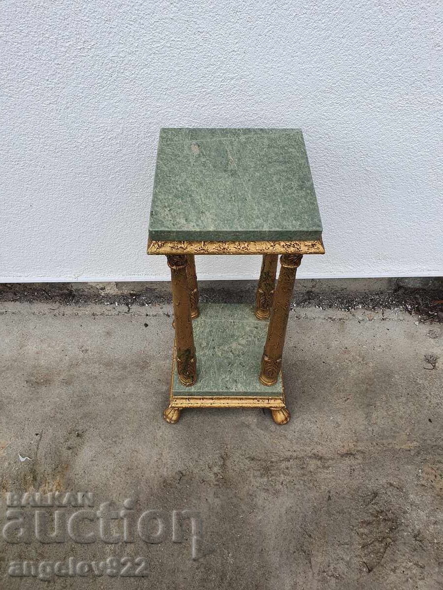 Красив винтидж пиедестал с мраморни плотове!!! - 5 Красив винтидж пиедестал с мраморни плотове!!! - 5