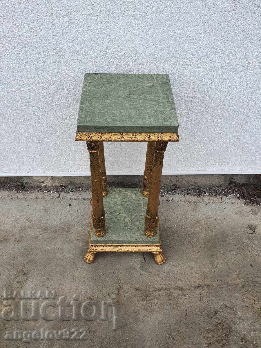 Красив винтидж пиедестал с мраморни плотове!!! Красив винтидж пиедестал с мраморни плотове!!!