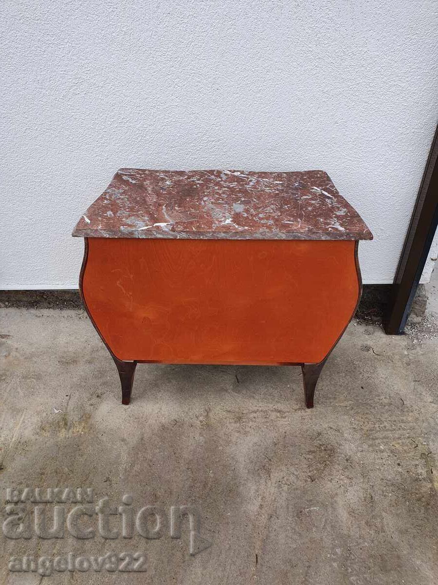 Όμορφο vintage συρτάρι από μασίφ ξύλο με μαρμάρινη επιφάνεια!!! - 5