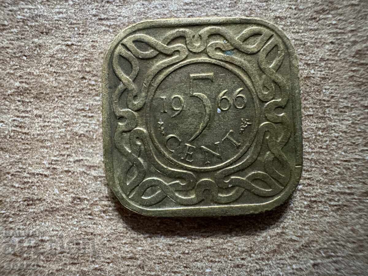 Suriname - 5 Cents (1966)