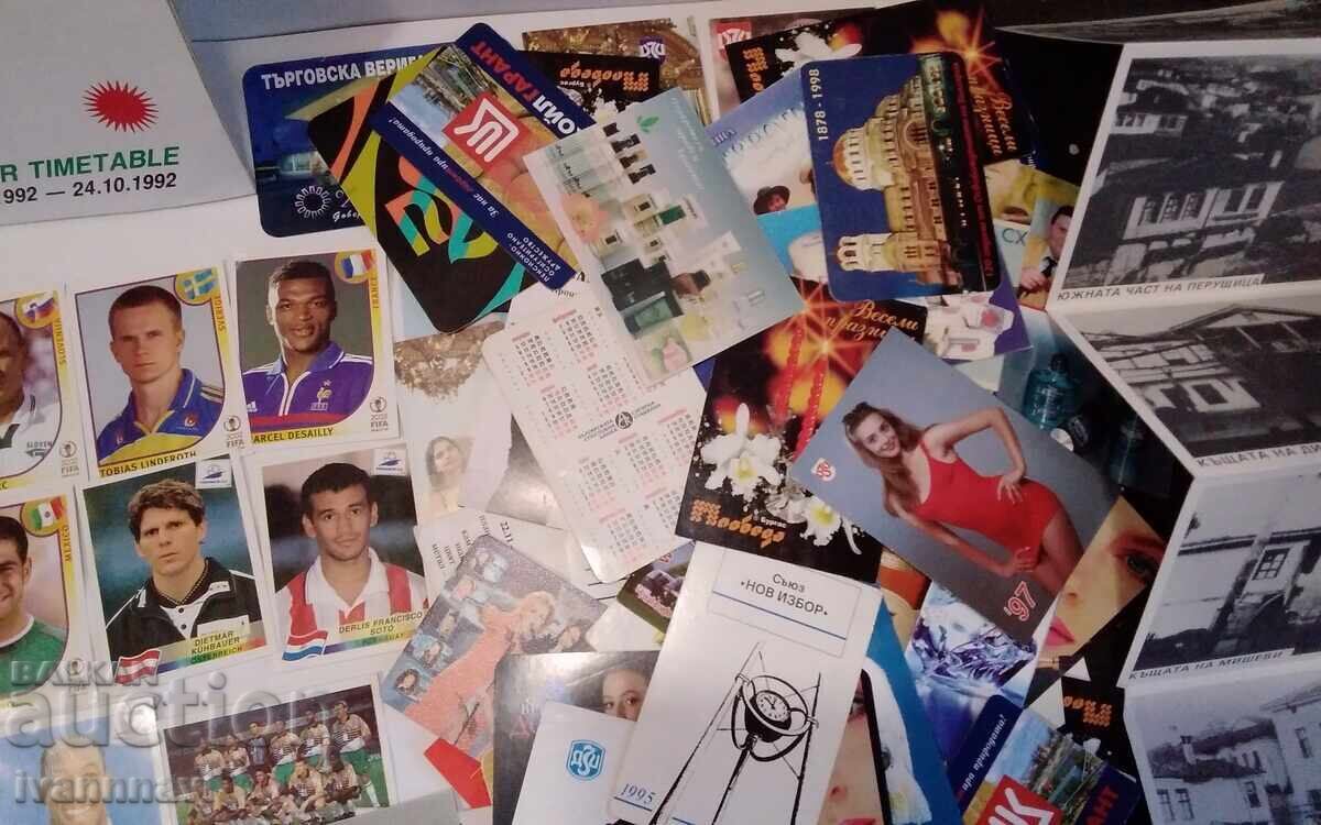 Auction  Lot of 60 Calendars - 50 Postcards - and Football Players from the World Cup