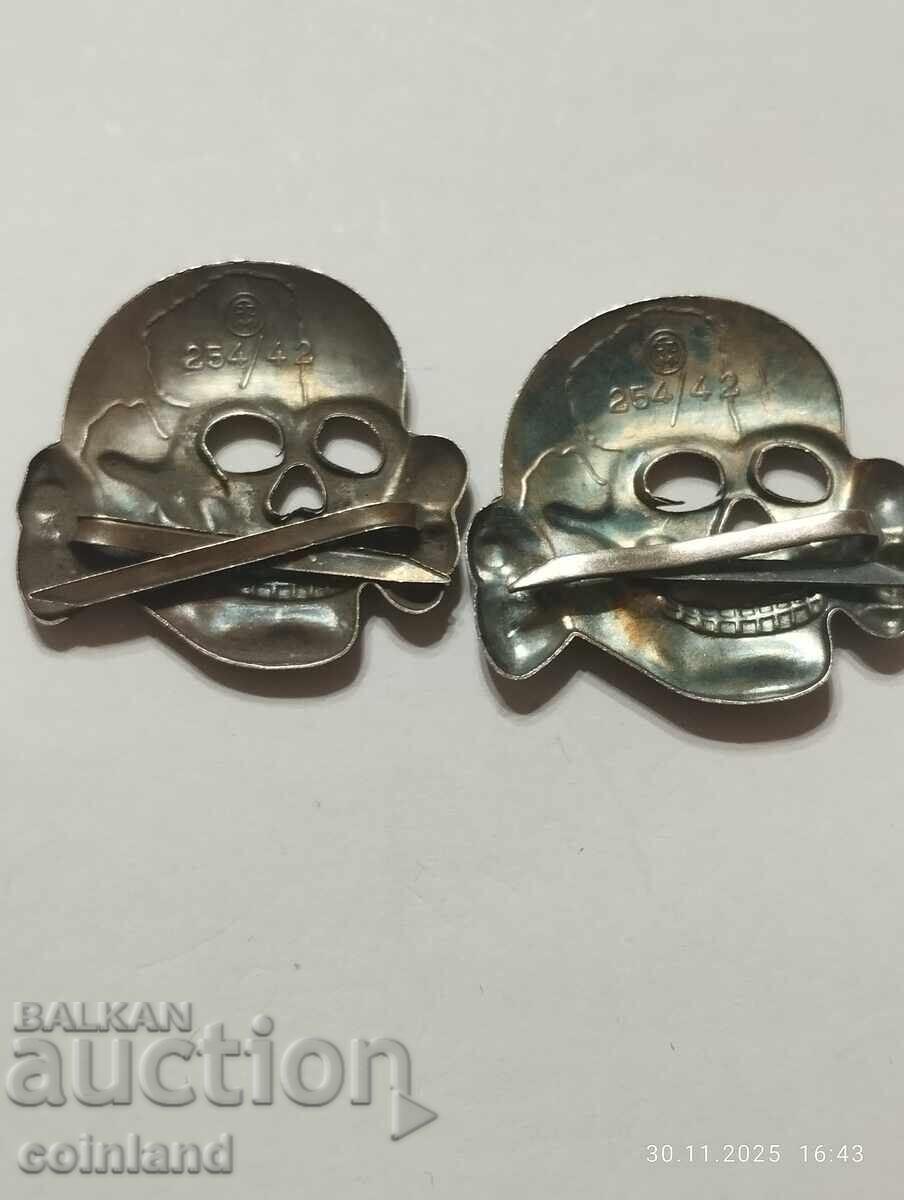 German Nazi SS Totenkopf Badge REPLICA REPRODUCTION - 7