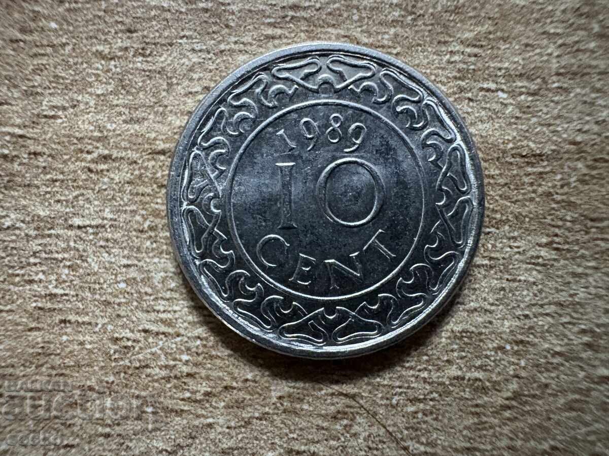 Suriname - 10 Cent (1989) Suriname - 10 Cent (1989)
