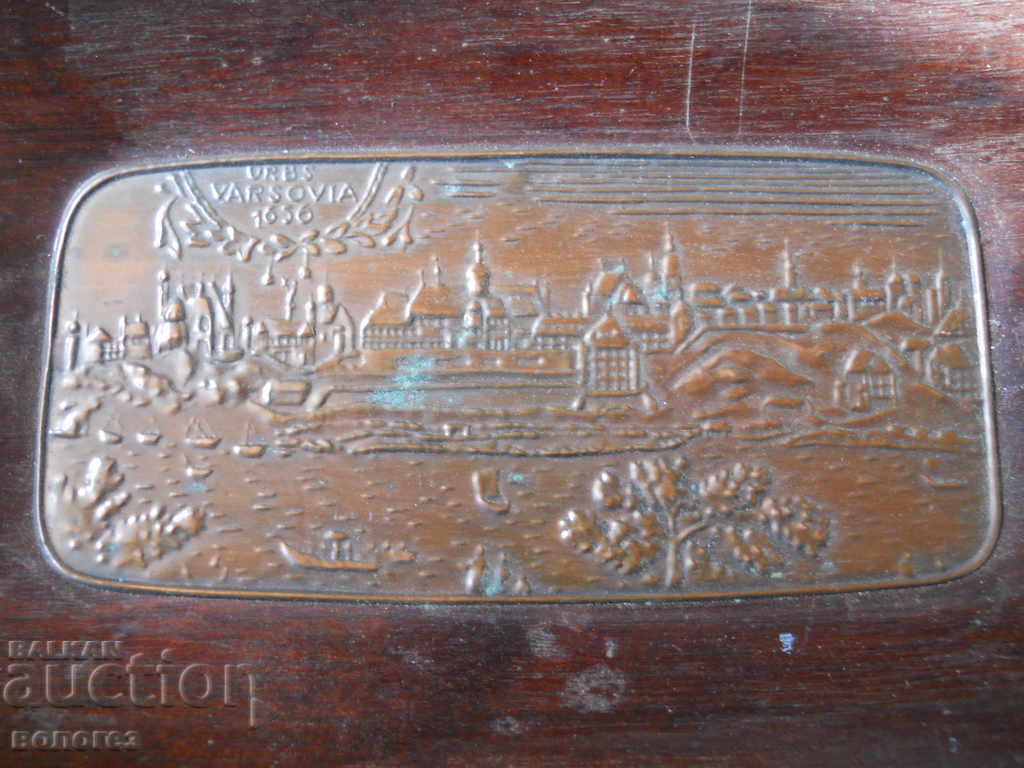 Wooden plate - panel with a view of Warsaw from 1656 - Poland with price 10.00 BGN | € 5.11 Wooden plate - panel with a view of Warsaw from 1656 - Poland with price 10.00 BGN | € 5.11