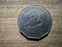 Estul Caraibelor - 1 dolar (1989)