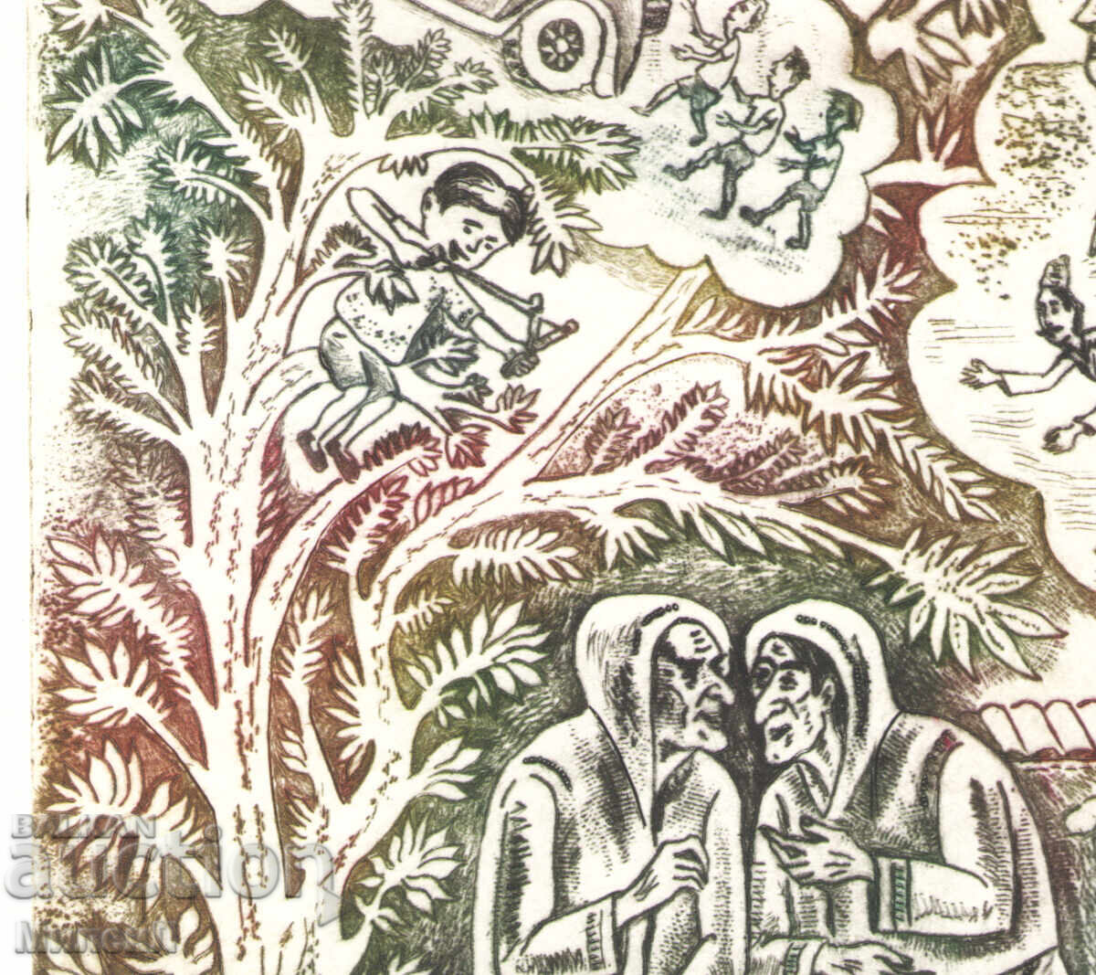 Delivery of Humorous graphic, drypoint, Latest news