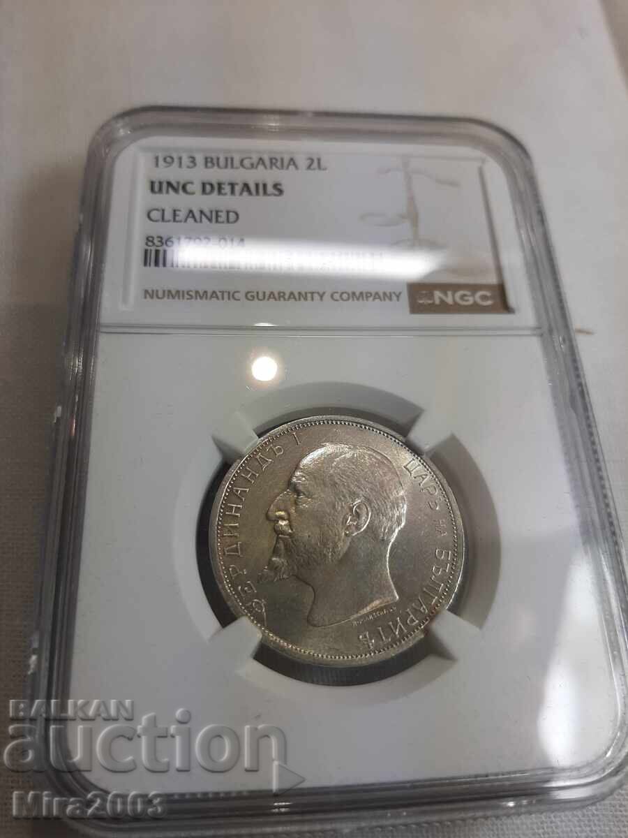 2 lei 1913 UNC
