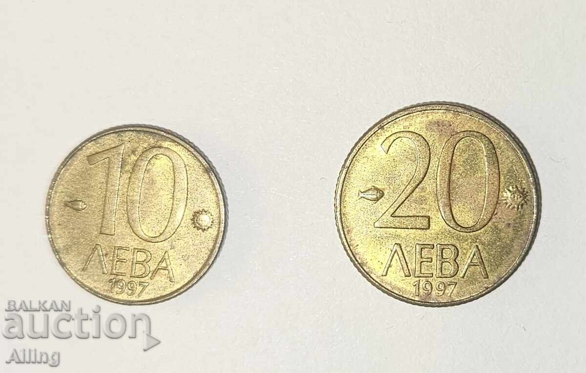 Lot of 10lv and 20lv coins - 1997