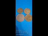 Bulgaria 1 lev, 2 leva, 5 leva, 10 leva 1992