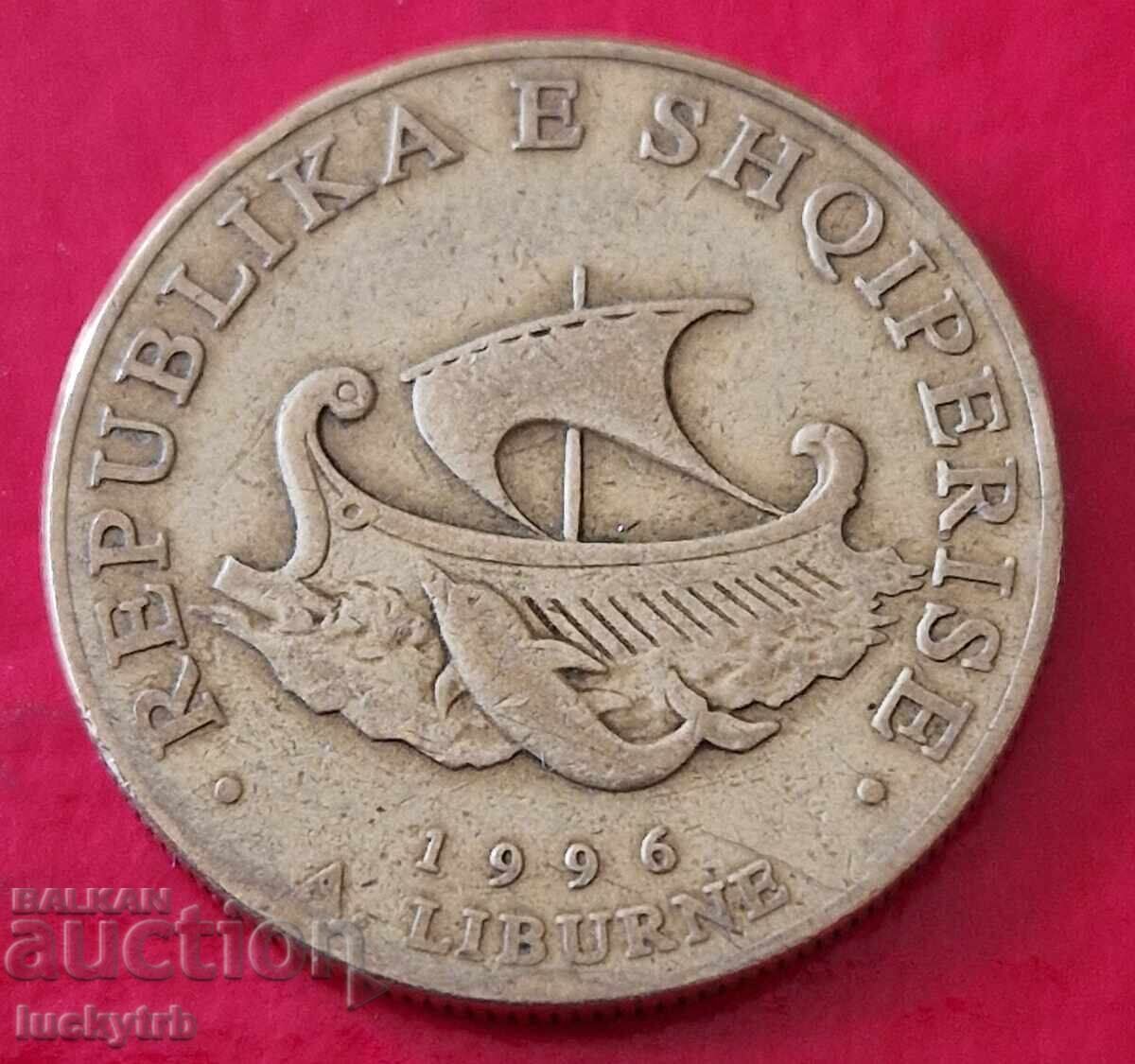 20 leva 1996 - Αλβανία με τιμή 1.30 BGN | € 0.66