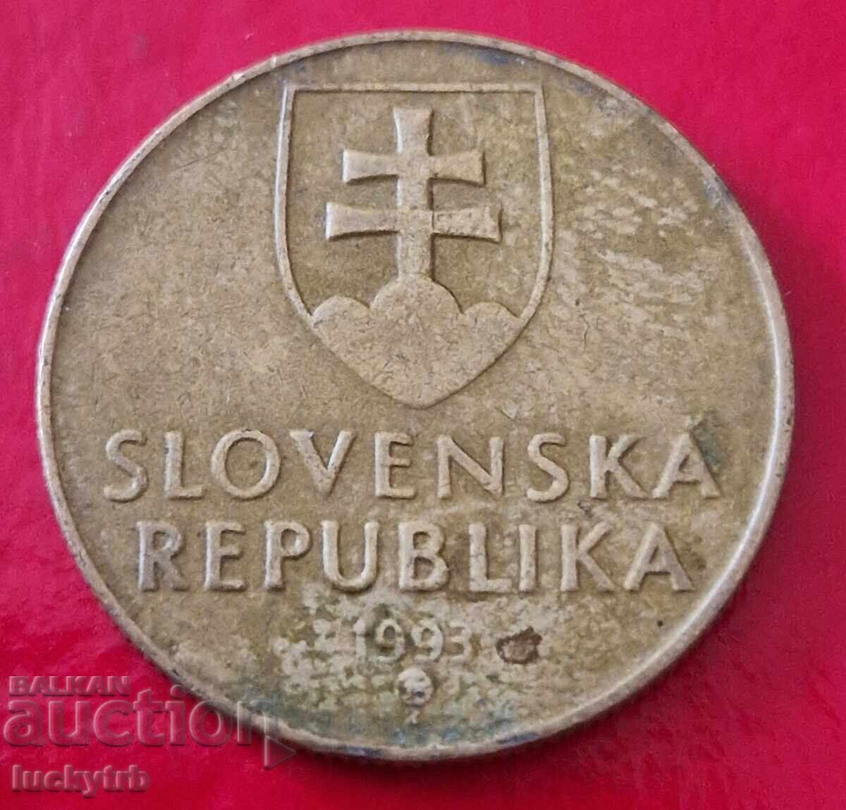 1 coroană 1993 - Slovacia cu preț € 0.60 | 1.17 BGN
