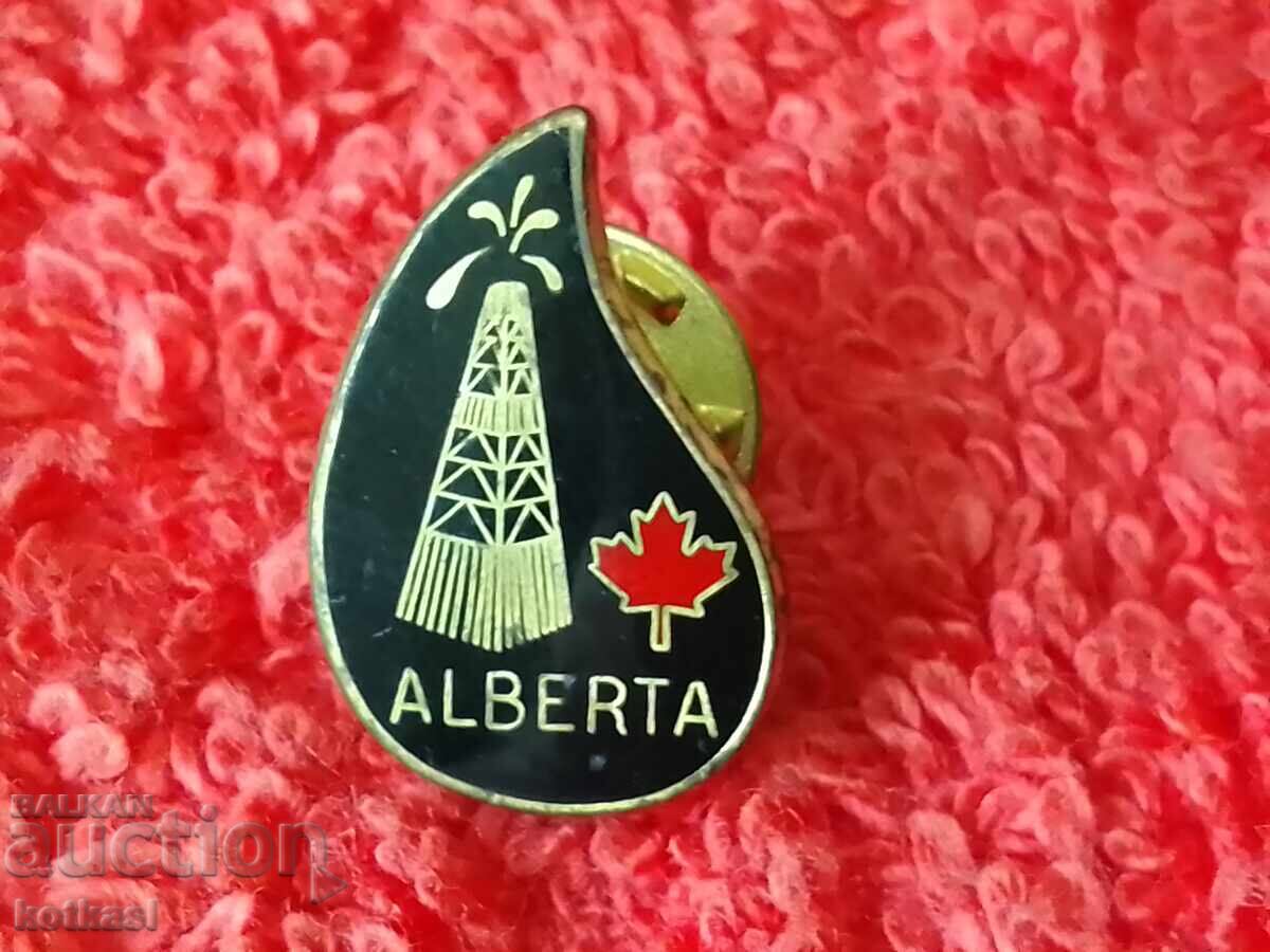 Livrarea Vechi insignă Canada Alberta ALBERTA Platformă petrolieră Petrol