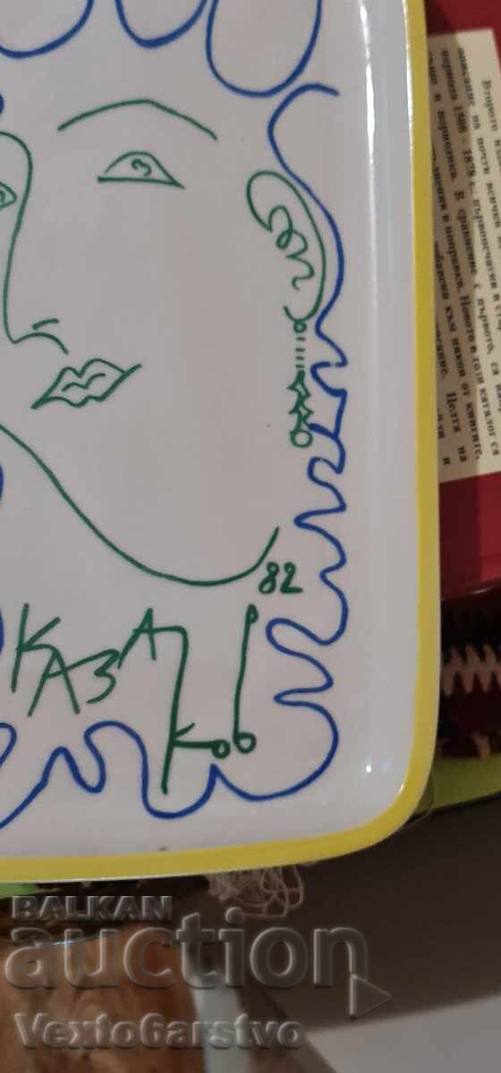 Delivery of Painting-art, "DIMITAR KAZAKOV" - PORCELAIN - 1982