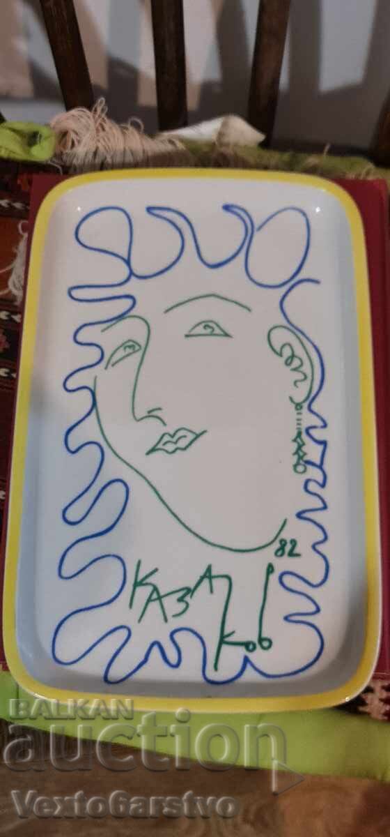 Painting-art, "DIMITAR KAZAKOV" - PORCELAIN - 1982 - 7