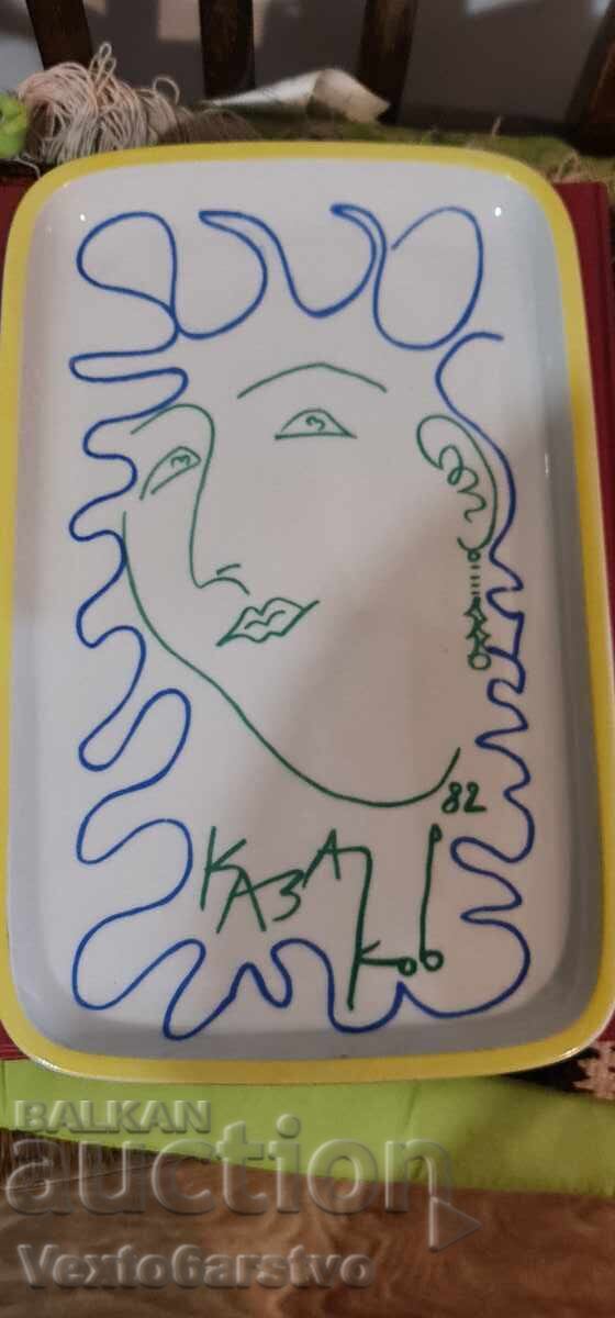Painting-art, "DIMITAR KAZAKOV" - PORCELAIN - 1982
