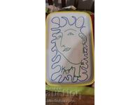 Tablou-pictură, ,,DIMITŬR KAZAKOV"-PORȚELAN-1982g