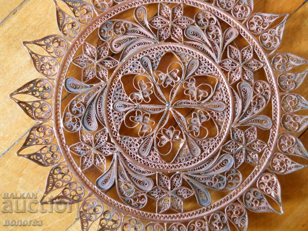 Antique copper panel - filigree with price 80.00 BGN | € 40.90