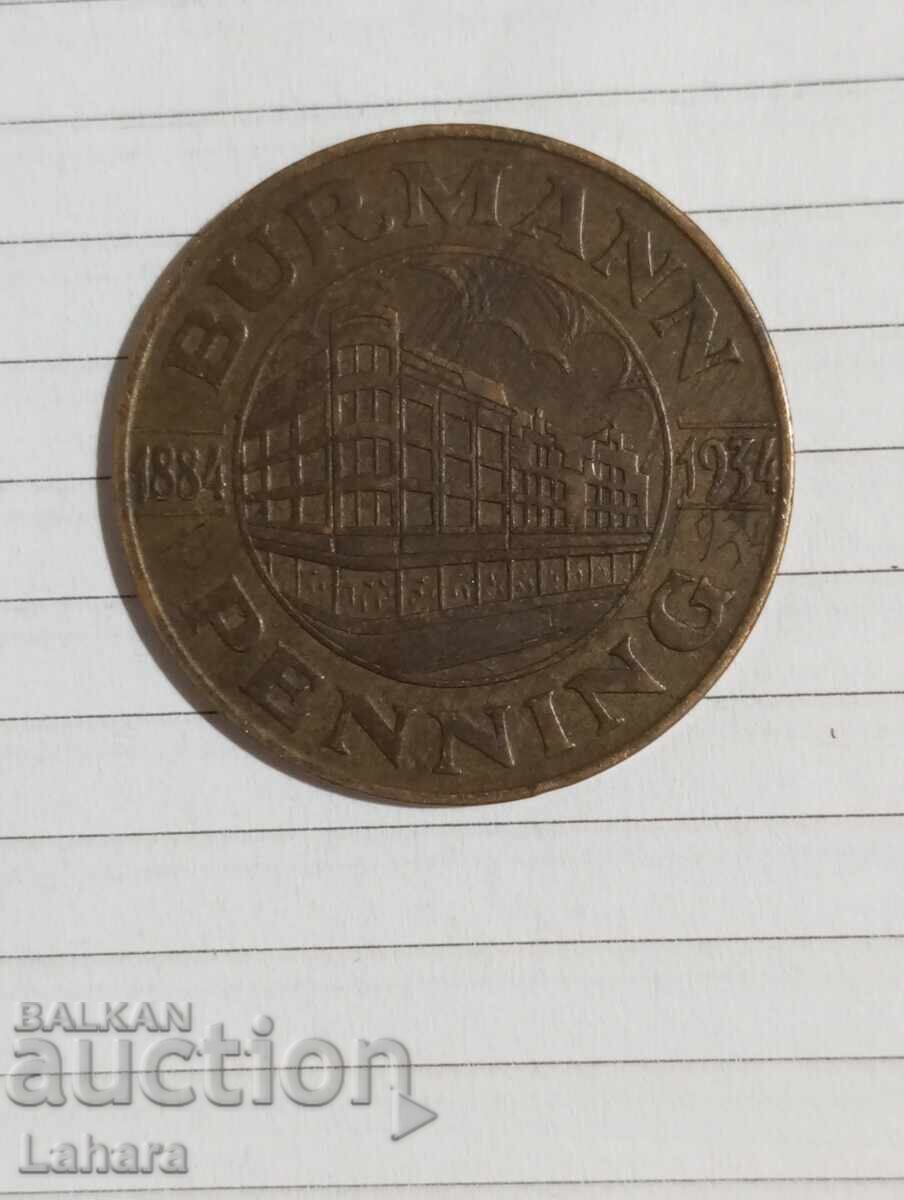 Аукцион Жетон от 1934 г. Холандия