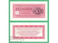(¯`'•.¸GERMANIA 10 timbre 1944 (Wehrmacht, Swastika) UNC¸.•'´¯)