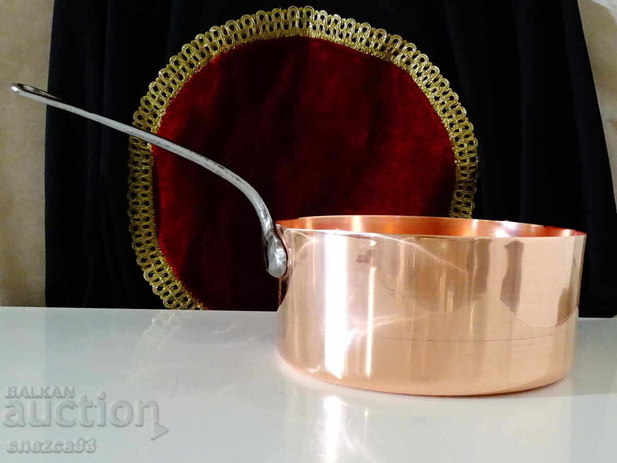 Δημοπρασία Χάλκινη κατσαρόλα, τηγάνι, 4 λίτρα, καθαρό κόκκινο χαλκό Δημοπρασία Χάλκινη κατσαρόλα, τηγάνι, 4 λίτρα, καθαρό κόκκινο χαλκό