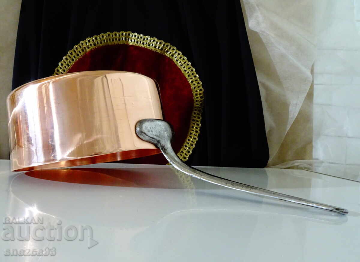 Χάλκινη κατσαρόλα, τηγάνι, 4 λίτρα, καθαρό κόκκινο χαλκό - 6 Χάλκινη κατσαρόλα, τηγάνι, 4 λίτρα, καθαρό κόκκινο χαλκό - 6