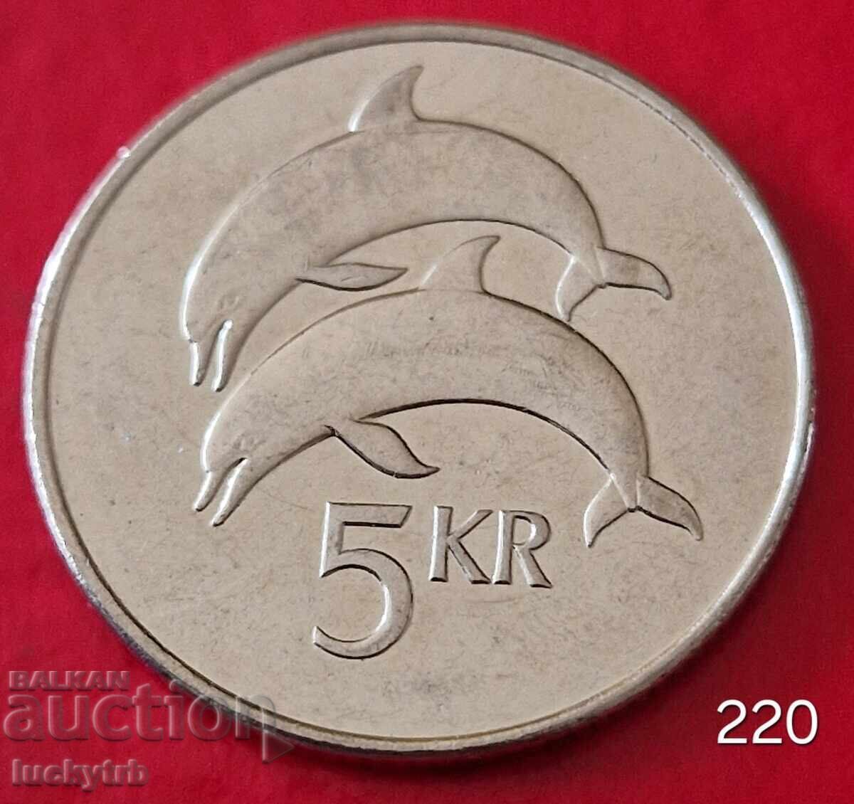 5 coroane 2008 - Islanda