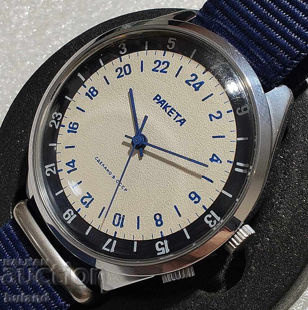 Δημοπρασία Σοβιετικό Ρολόι 24 Ώρες Raketa USSR Ώρες SSSR BZC